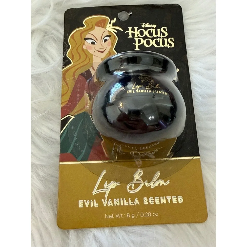 Disney Hocus Pocus Evil Vanilla Scented Lip Balm Cauldron Jar New NIP